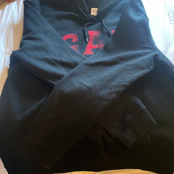 Black Gap Hoodie — Plaid Red Lettering - Picture 4 of 4